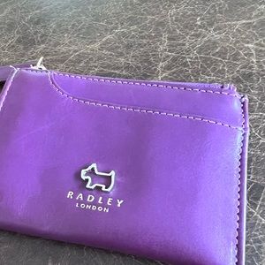 Radley London leather coin purse in purple